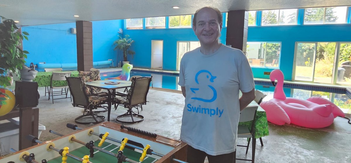 When I lost my business, I started renting out my: indoor pool to earn money. Now, it's my full-time job.