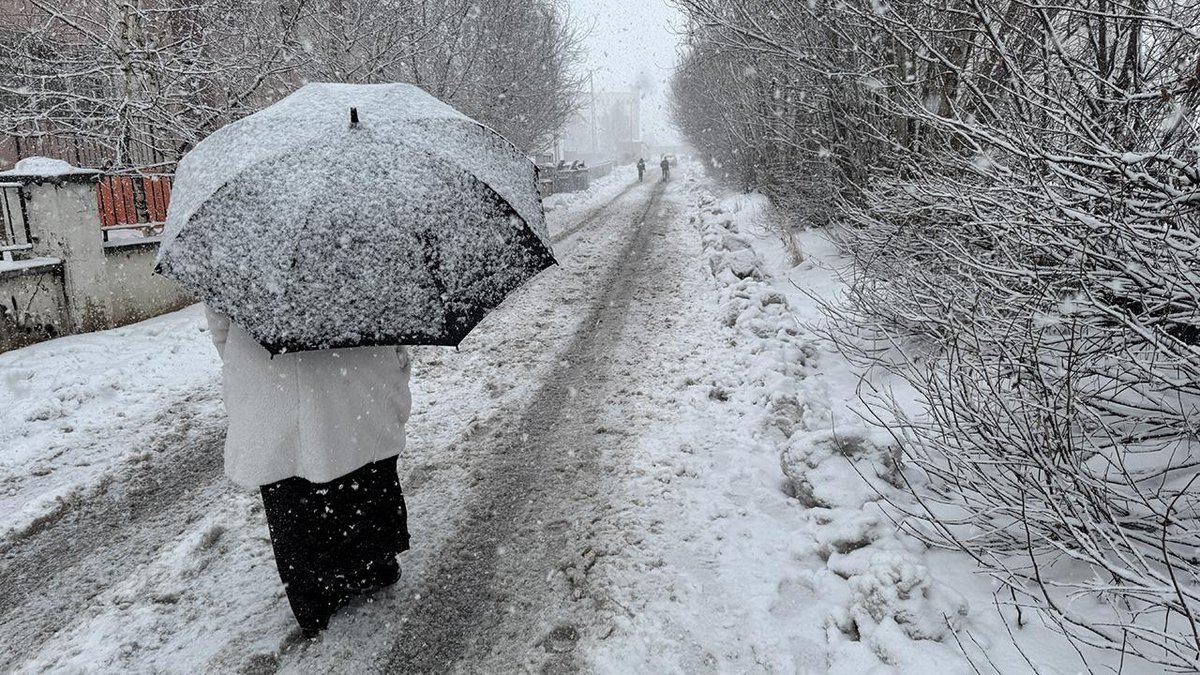 Ardahan'da etkili kar yağışı: Trafik durdu, okullar da kapandı