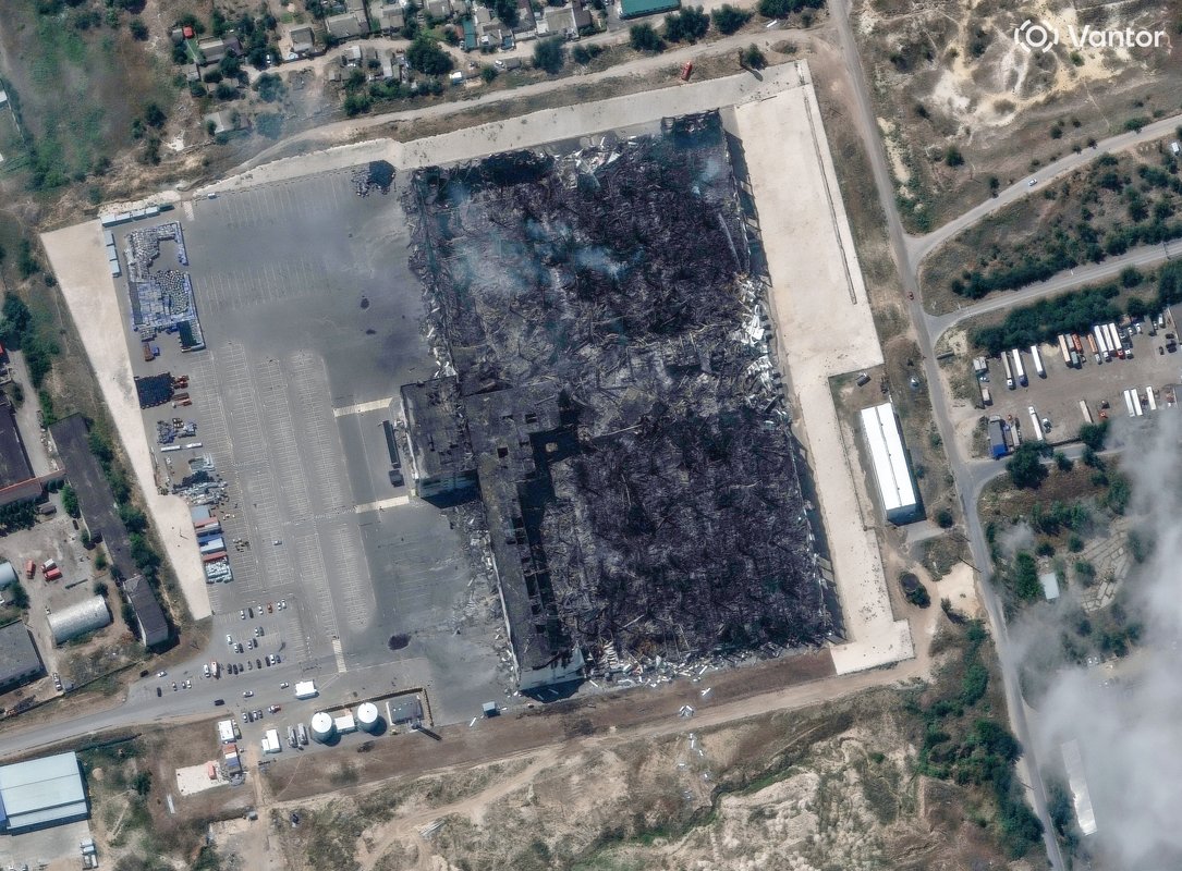 Satellite images show the damage Ukrainian strikes: have inflicted on Russian e-commerce giant Wildberries' warehouses