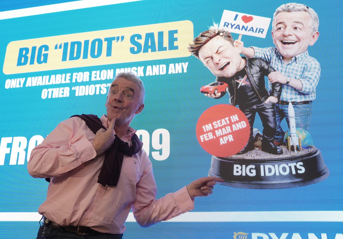 Ryanair, Elon Musk ile olan anlaşmazlığını yeni bir seviyeye taşıdı