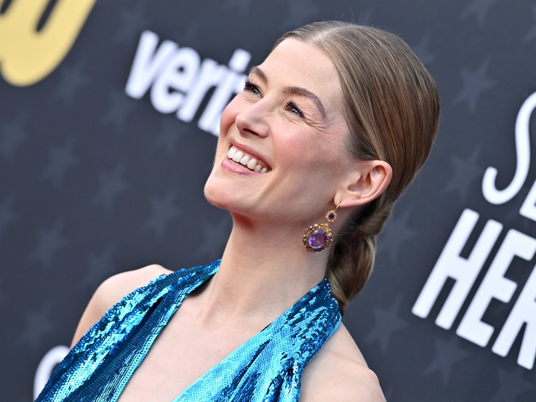 Rosamund Pike says it was 'important to cement' her relationship by starting a family — not having a wedding