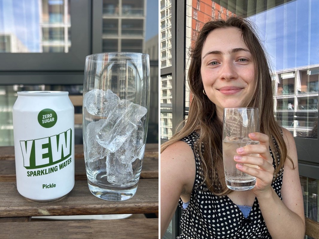 Pickle-flavored sparkling water is here. Here's: my verdict as a lifelong pickle fan.