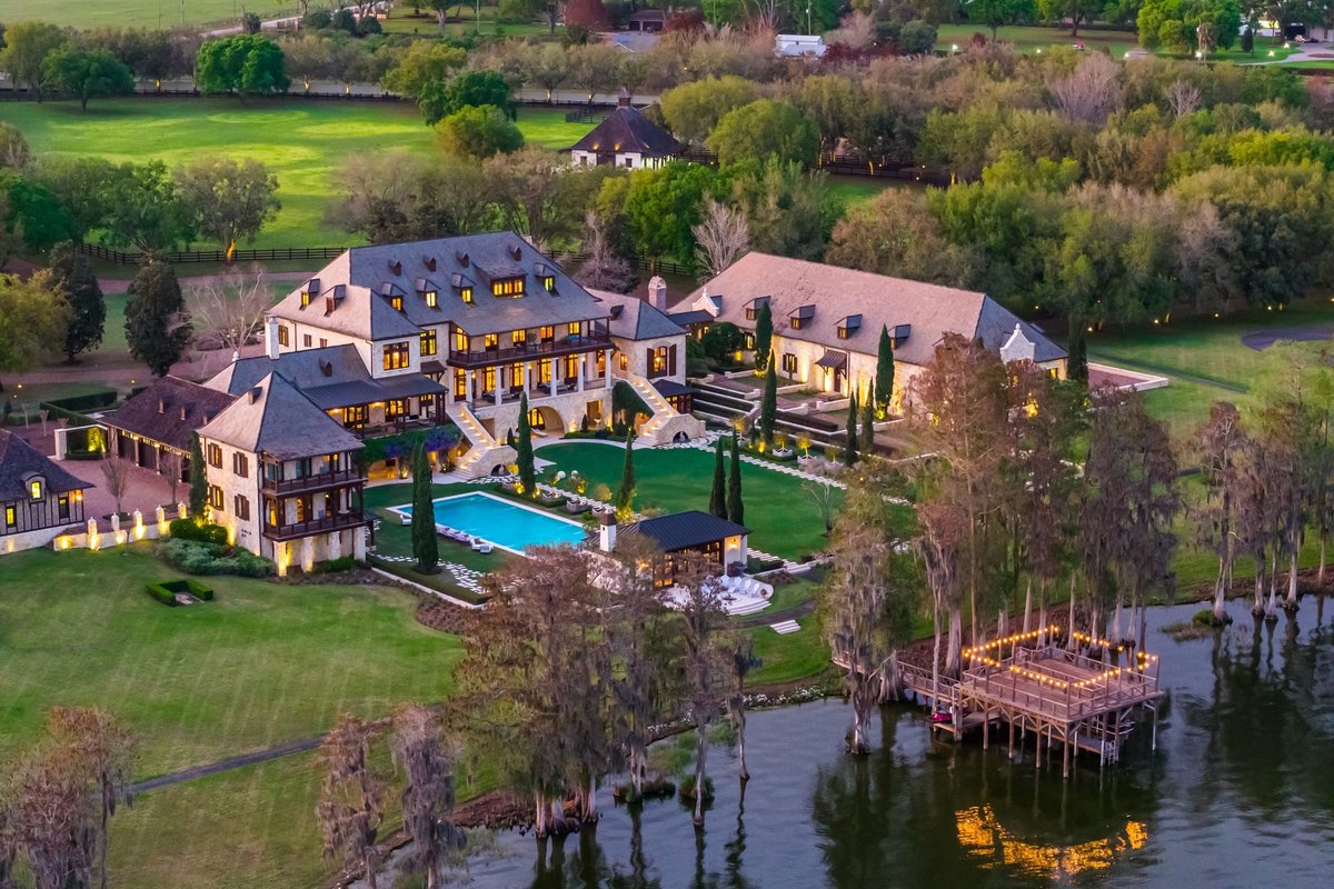 This $115-million French Normandy Château in Florida features: a private spa and a go-kart track. See inside.