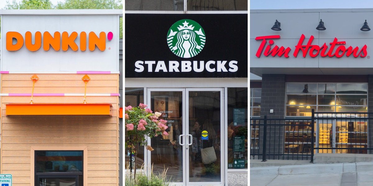 I spent $10 on breakfast at Dunkin', Starbucks, and Tim Hortons. One chain provided the best value by a long shot.