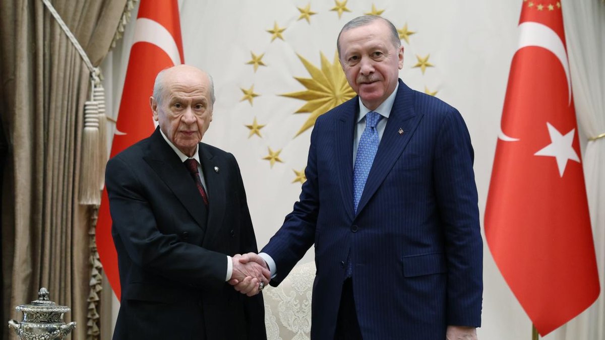 Cumhurbaşkanı Erdoğan, MHP Genel Başkanı Devlet Bahçeli ile bir araya geldi