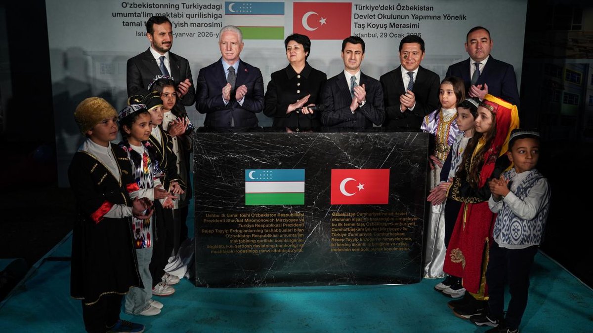 "Özbekistan Devlet Okulu için Türkiye'de 'Taş Koyuş' etkinliği yaşandırildi"