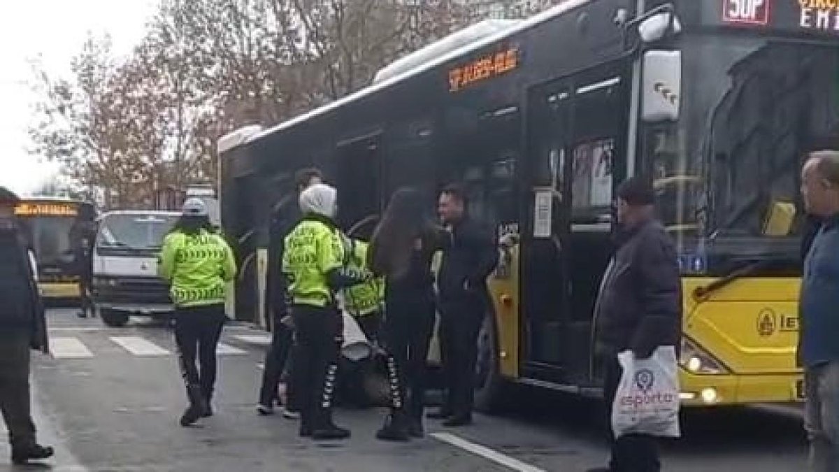 İstanbul'da İETT otobüsü bir: yayaya çarparak yaralanmasına sebep oldu