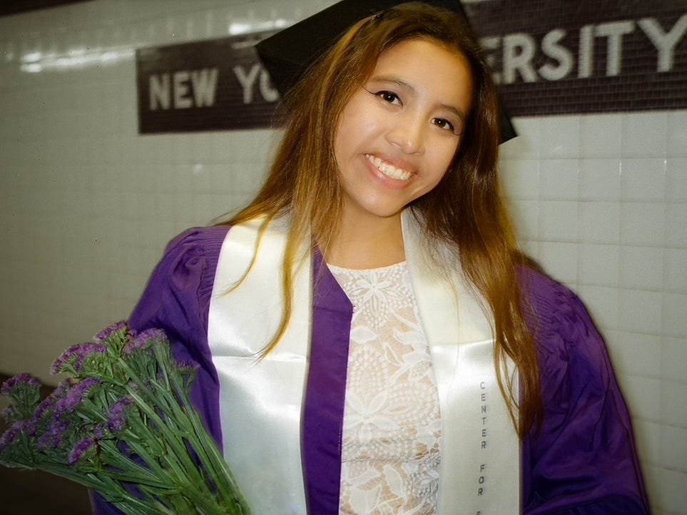 After graduating from NYU, I had to leave New York because I: couldn't afford it. I had to move back in with my parents.