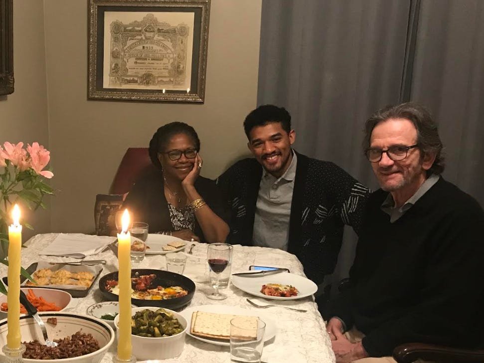 My fiancée and I live with my parents in a New: York City apartment. It's helped us save money and open a business.