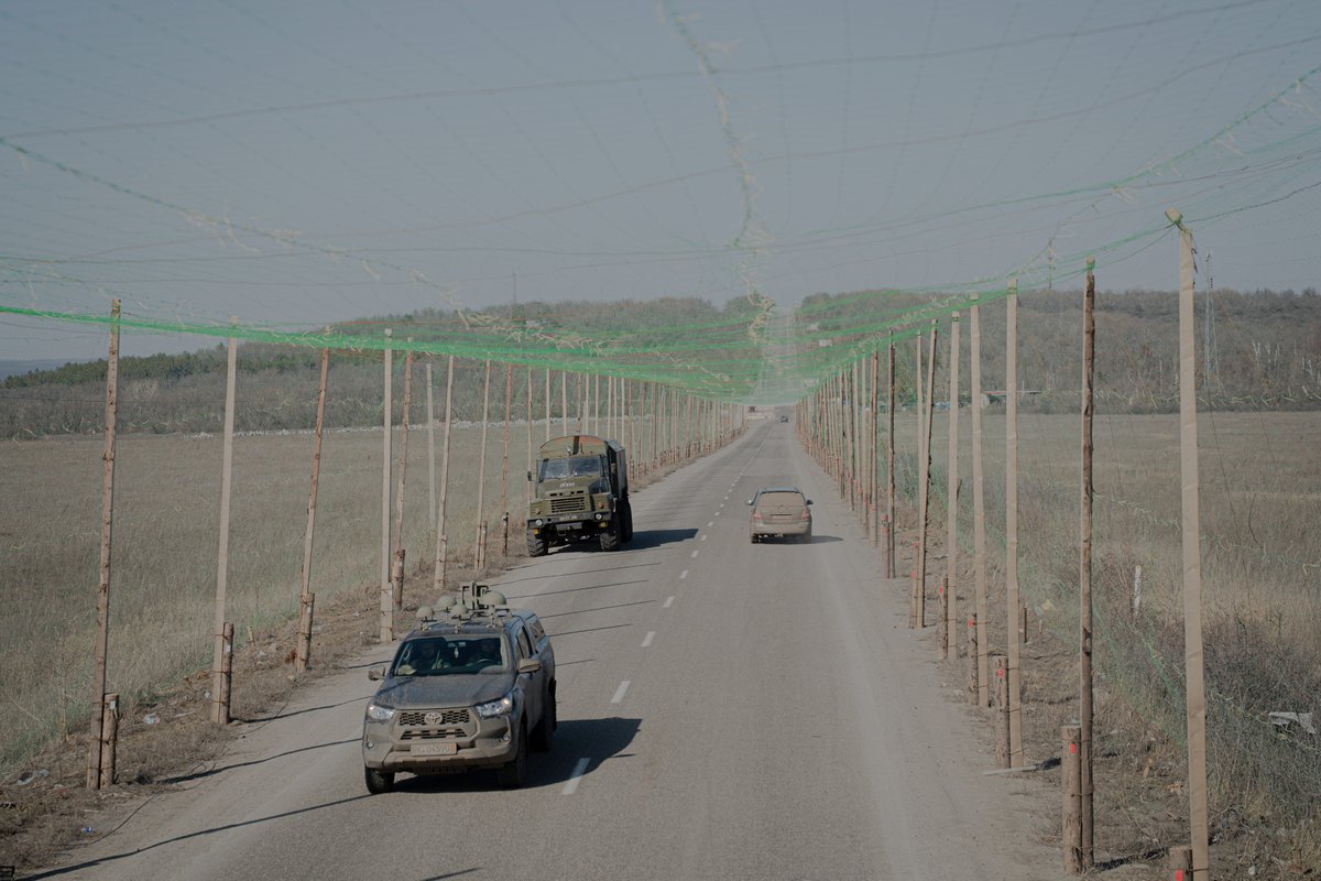 Ukraine lined its roads with enough anti-drone netting this year to cover the length of Florida