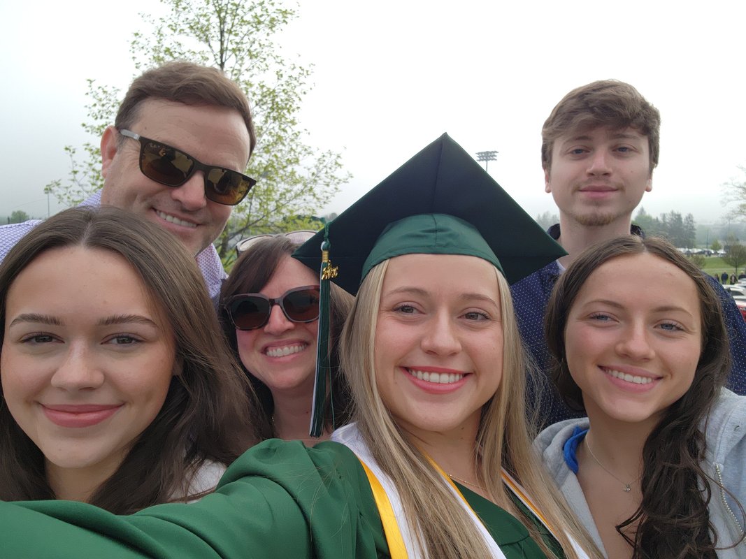 My youngest kid is graduating from high school, marking the: end of this phase of motherhood for me. It's bittersweet.