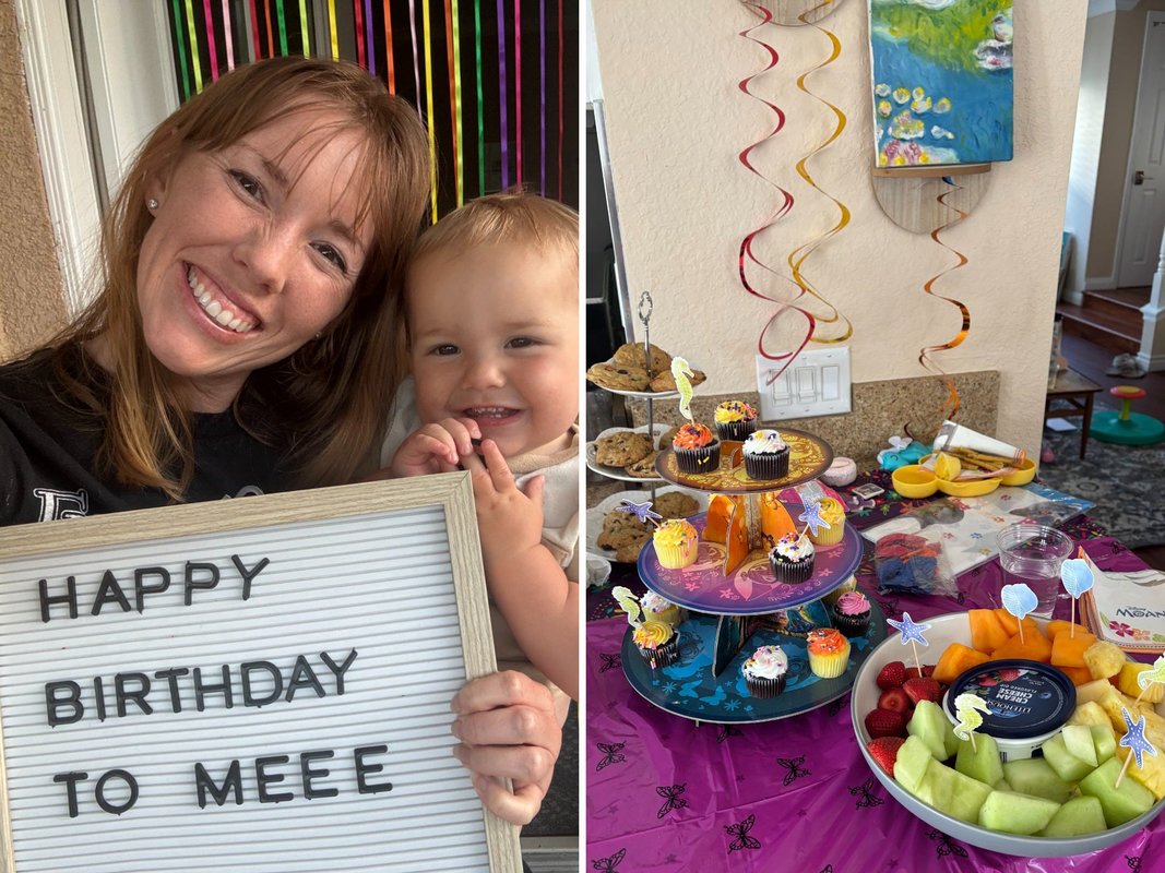 I used all the extra supplies from my kids' parties: and threw one for myself. It was a fun, inexpensive celebration.