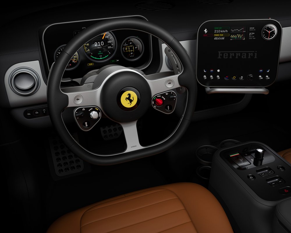The guy who designed the iPhone helped craft the interior of: Ferrari's first EV — and it's full of physical buttons and knobs