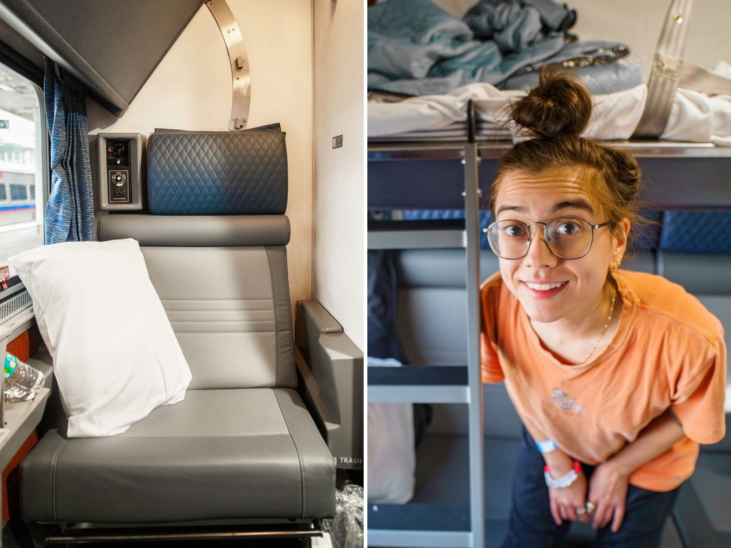 I booked a bedroom and a roomette on the same overnight Amtrak train. The bedroom is worth the splurge for longer rides.