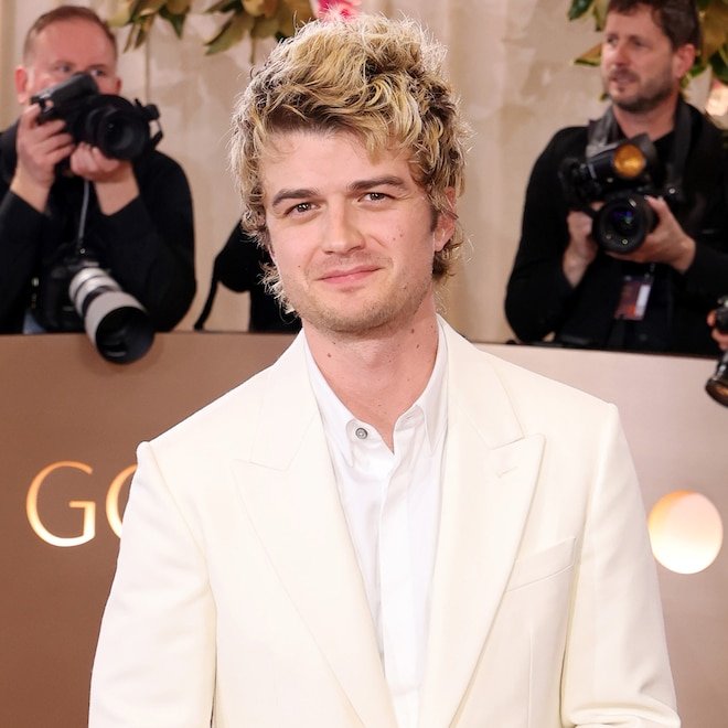 Joe Keery, Altın Küre Töreni'nde Platin Sarısı Saç Değişimiyle Göz Doldurdu