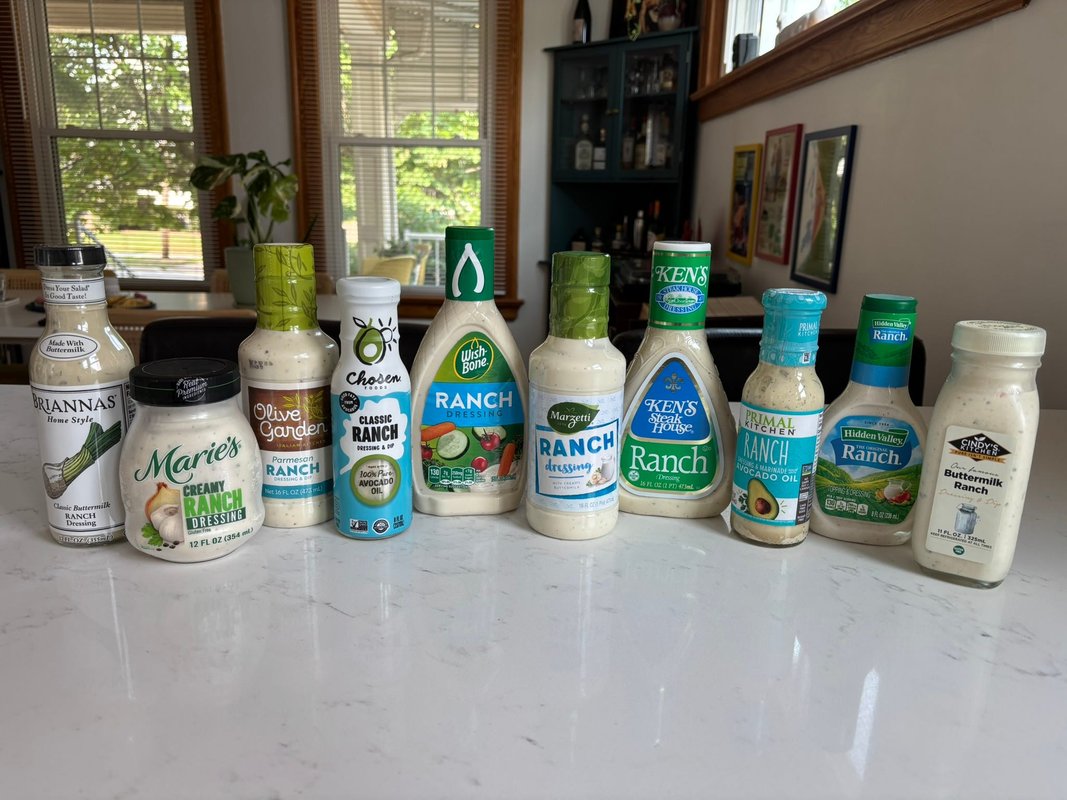 I tried 10 ranch dressings from the grocery store.: The best one was tucked away in the refrigerated section.