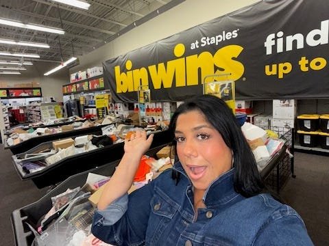 I shopped $15 the Bin Wins at Staples. Prices drop to $2 by the end of the week.
