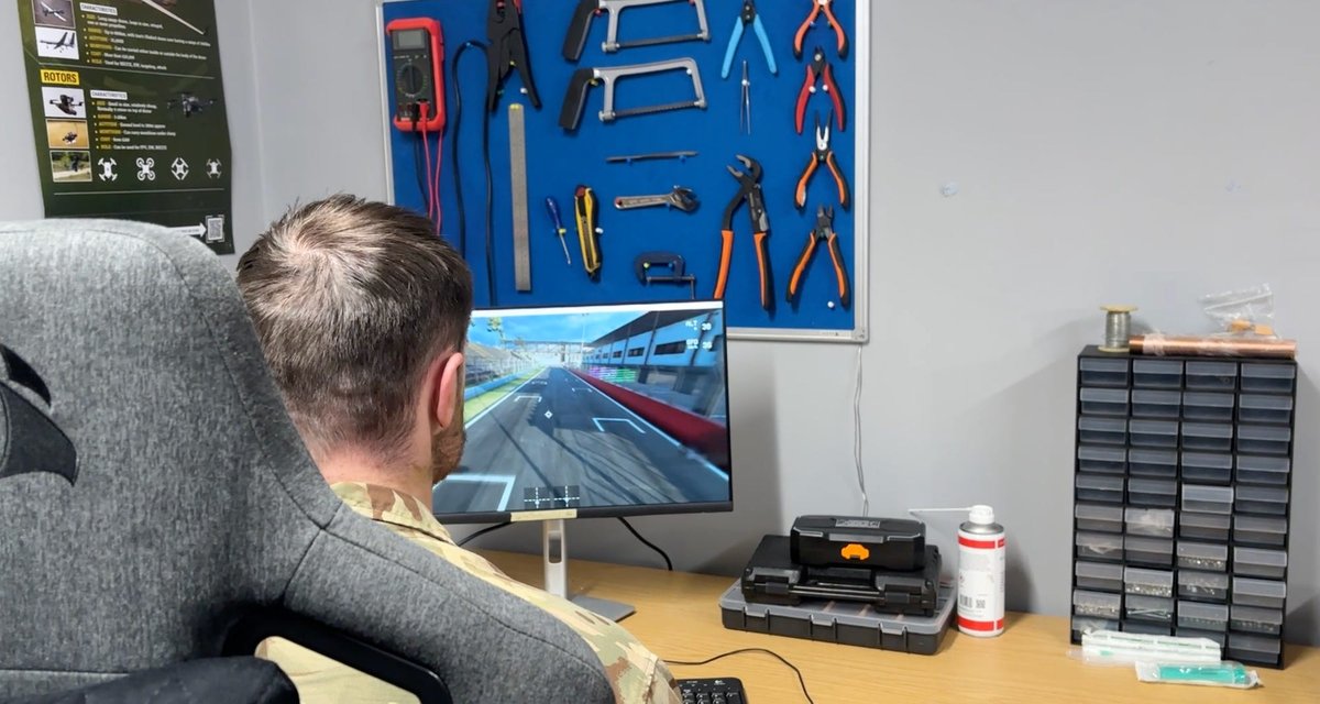 British soldiers are racing virtual drones through video game mountains and tracks before taking to the skies for real