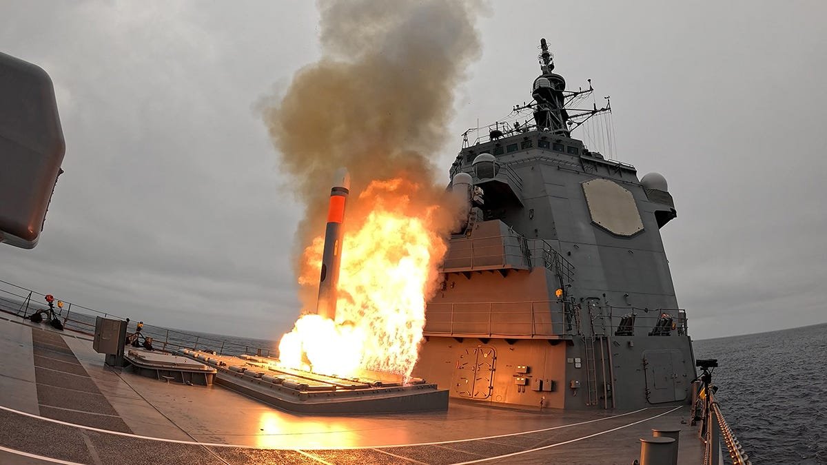 A Japanese destroyer fired its new: Tomahawk missiles for the first time