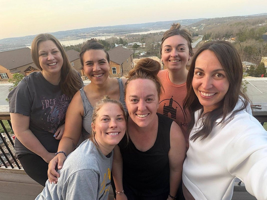 I go on spring break with 5 of my mom friends and our 16 kids. It's more fun than it may sound.