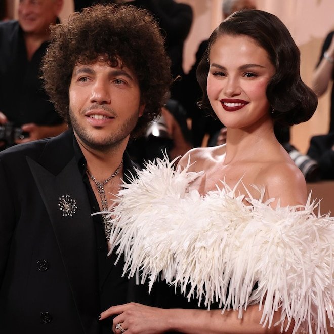 Selena Gomez Wears Sheer Lace Dress on Date Night With Benny Blanco