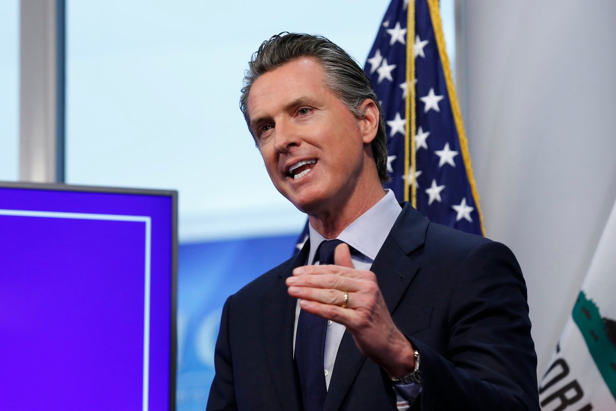 California Valisi Gavin Newsom, Davos'taki sohbet etkinliğine kabul edilmedi
