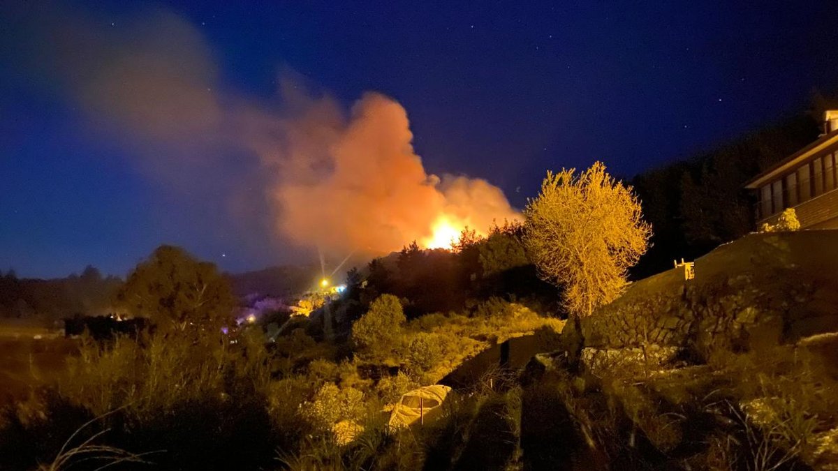 "Antalya'da orman alanında çıkan yangın"