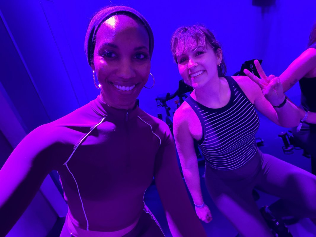 I took my first in-person Peloton class. It felt: like an exclusive event — which was the point.