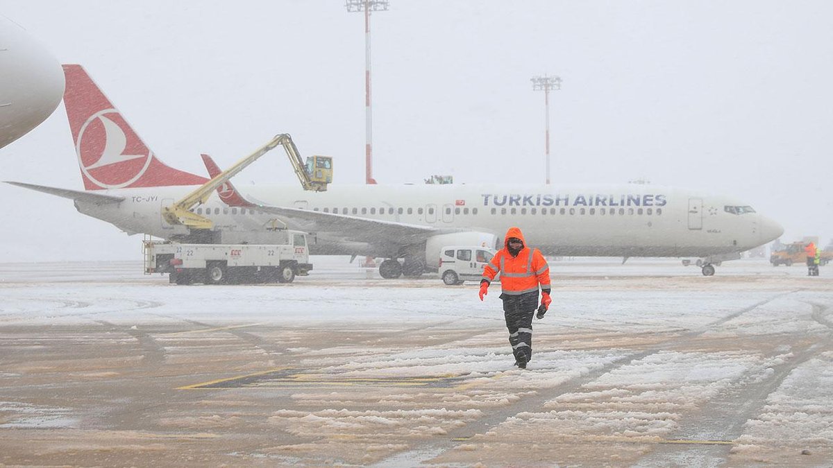 "Türk Hava Yolları'nın 61 uçuşu: hava koşulları nedeniyle iptal edildi"