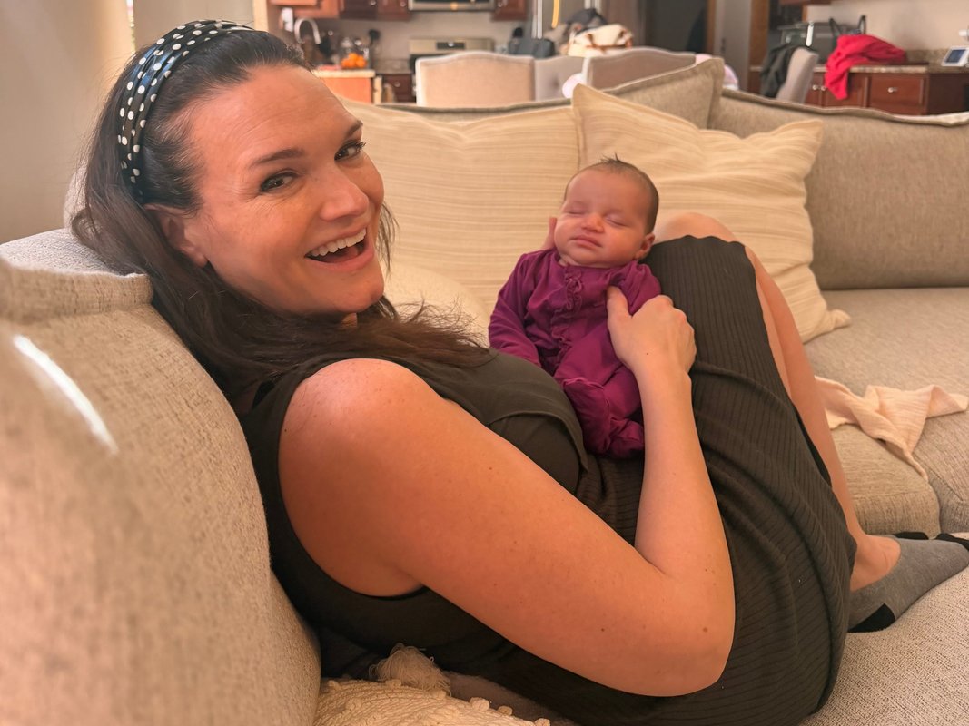 My husband died 10 years ago. I just gave birth to our daughter at 49.
