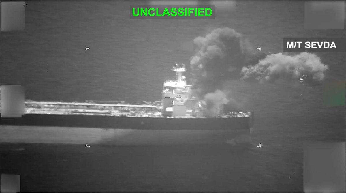 A US Navy Super Hornet knocked out a pair of: Iran blockade runners by hitting the smokestacks with precision munitions