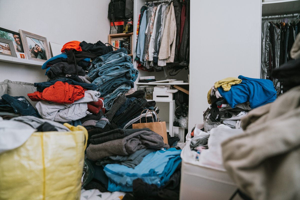 I'm helping my mom move to a small place. It has: made me realize that at 46, I already have too much stuff.