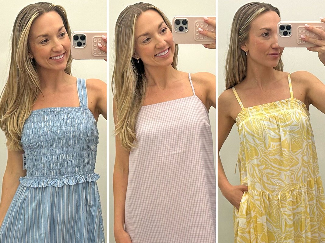 I tried on sundresses from Old Navy. Of the 8 I tested, only 3 would earn a spot in my closet.