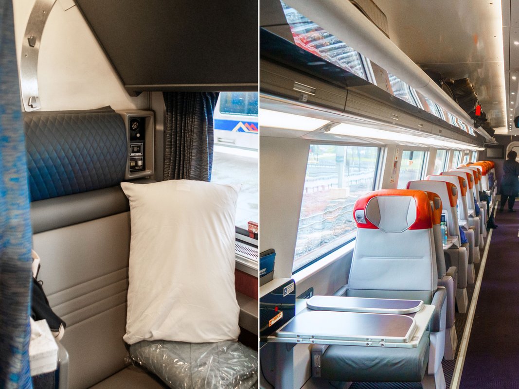 I booked a roomette and a first-class seat on Amtrak trains. The cheaper ride was way more comfortable.