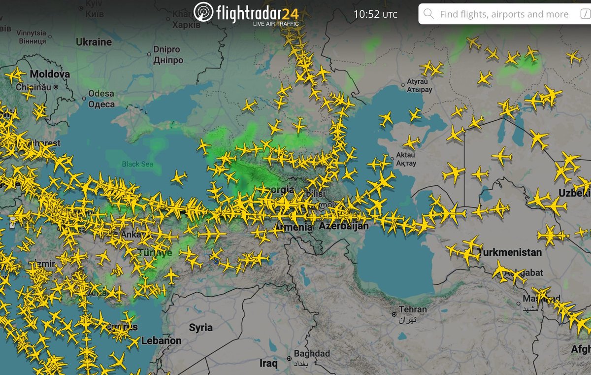 The narrow corridor planes are being pushed through: to avoid the Middle East just got even narrower