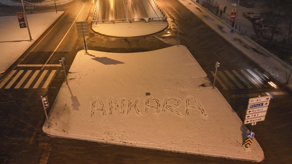 "Ankara'da yoğun kar yağışı görüldü"