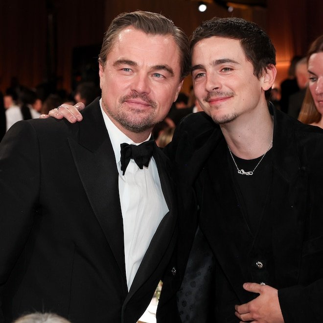 Leonardo DiCaprio ve Timothée Chalamet, Altın Küre'deki zaferin ardından sarıldılar