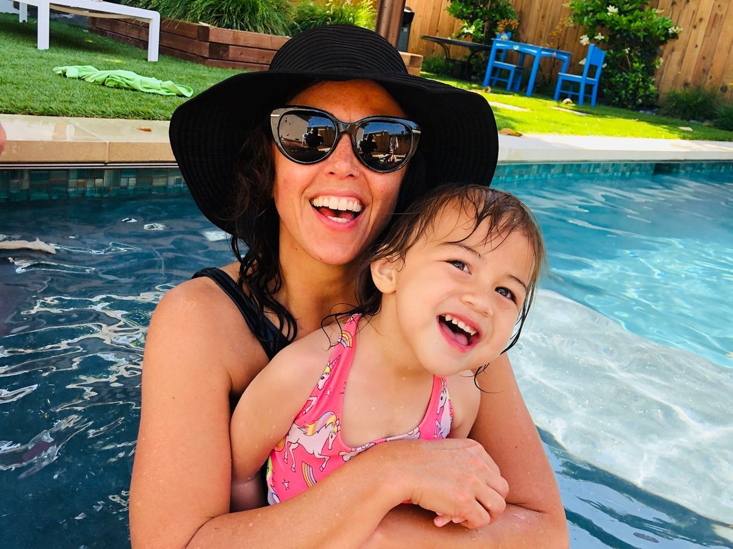 I went bathing suit shopping with my 18-month-old daughter. I: realized I shouldn't talk negatively about my body around her.