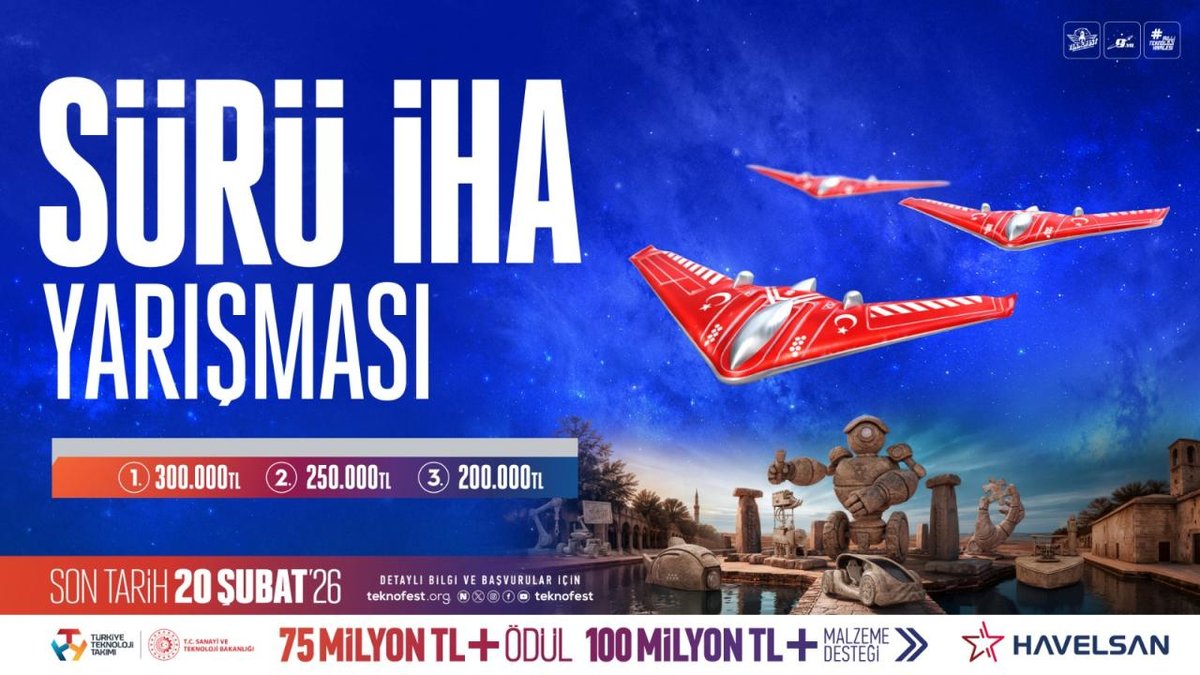 "TEKNOFEST Sürü İHA Yarışması: için kayıt işlemleri devam ediyor"