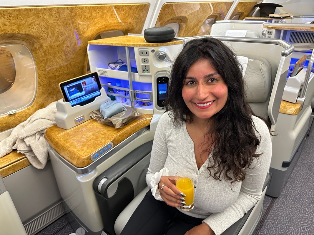I spent 24 hours flying Emirates' business class. The: luxurious experience started long before I boarded the plane.