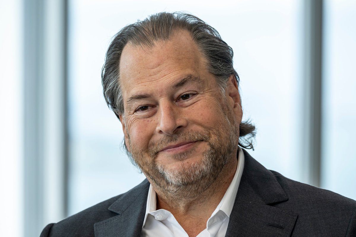 Internal Salesforce org chart shows the 10 executives helping CEO Marc Benioff navigate AI's threat to software