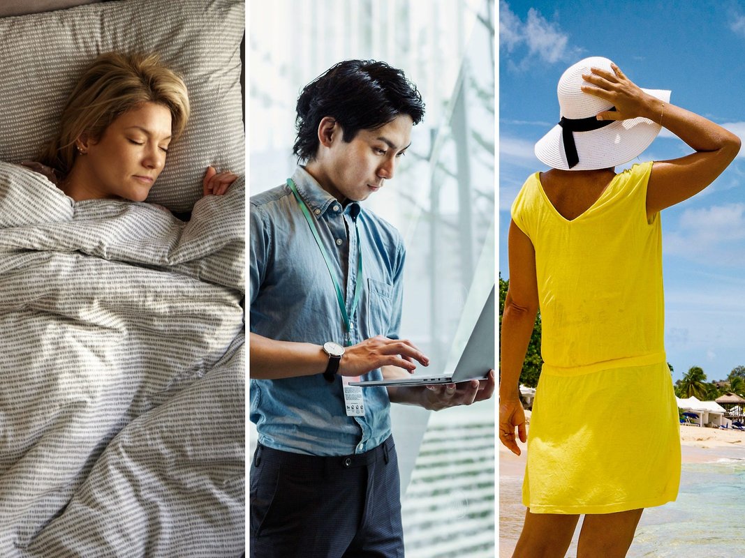 Americans spend a lot of time sleeping, working, and: relaxing. Take our quiz to see how you compare.