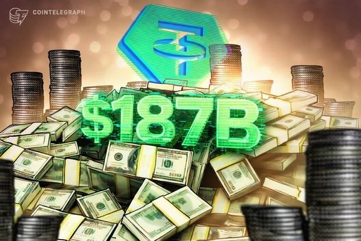 Tether USDt, kripto piyasasındaki düşüşe rağmen dördüncü çeyrekte 187 milyar dolarlık piyasa değerine ulaştı.