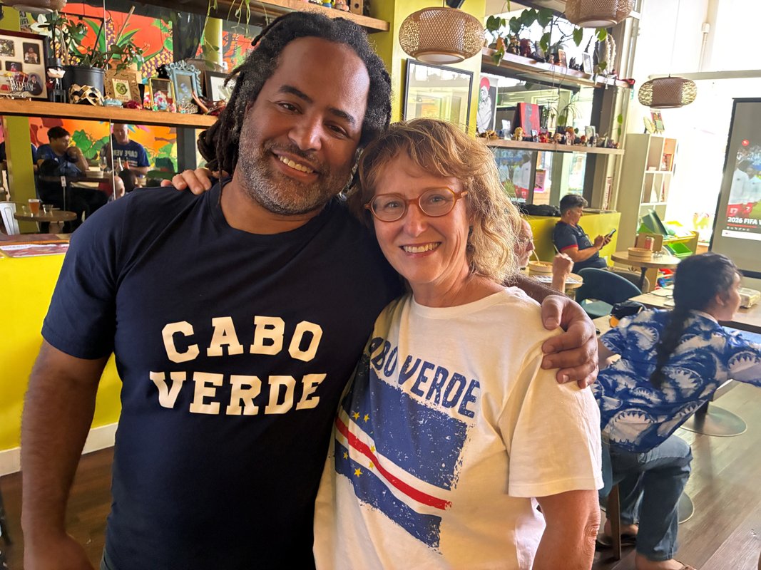 I taught English in Cape Verde 35 years ago. Connecting with: a former student at a World Cup watch party was magical.