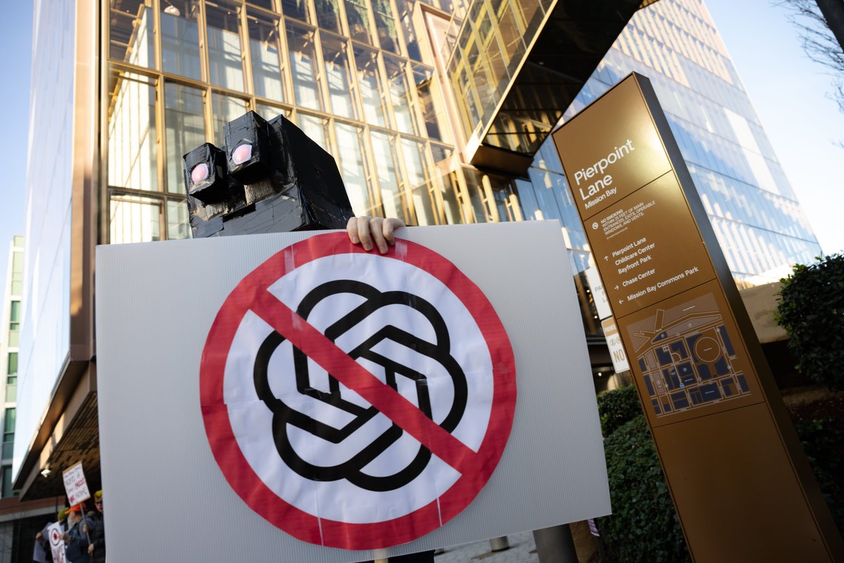 I was at a QuitGPT protest. The discontent extends far beyond OpenAI's Pentagon deal.