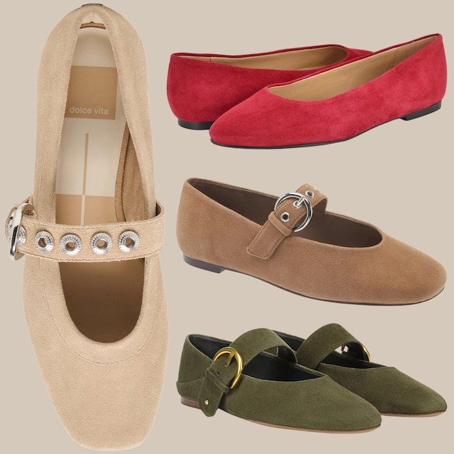 Nordstrom’s Anniversary Sale Has Suede: Ballet Flat Deals for Fall