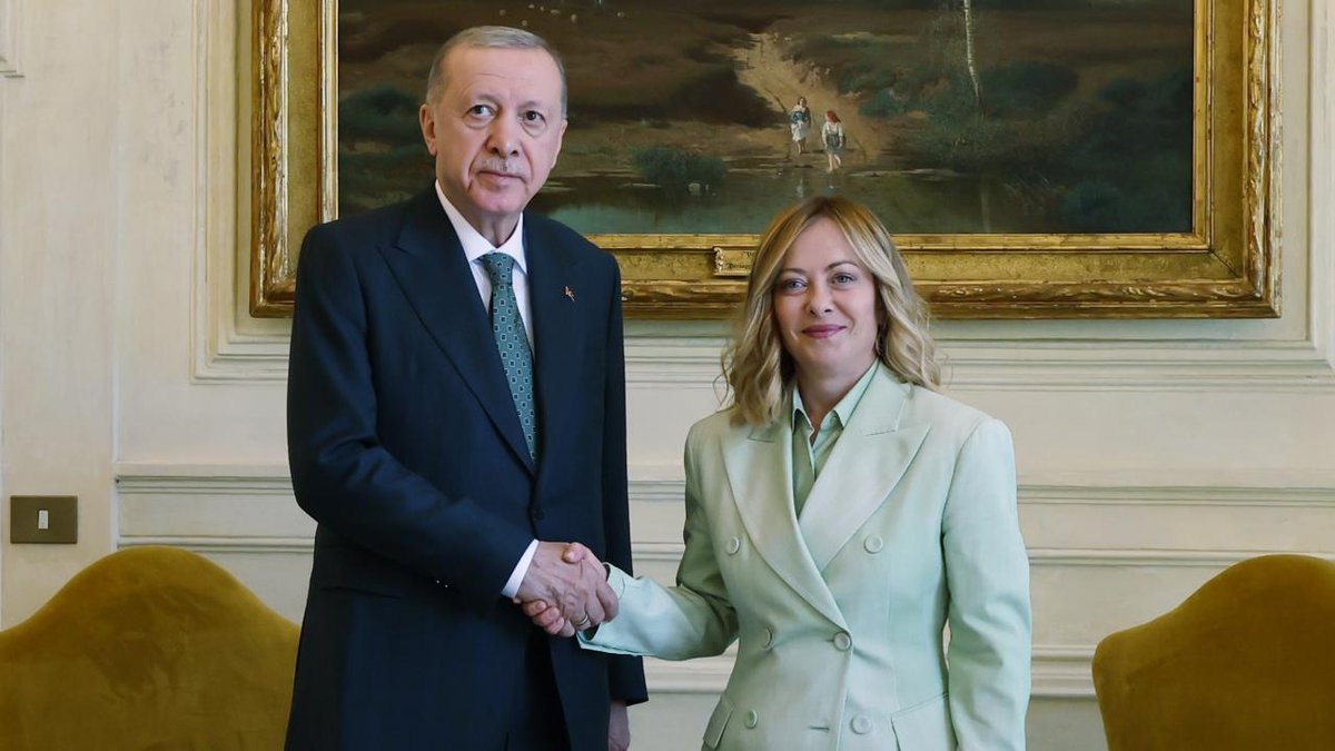 Cumhurbaşkanı Erdoğan, İtalya: Başbakanı Meloni ile görüştü