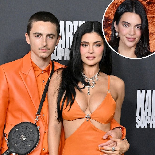 Kendall Jenner, Kylie Jenner ve Timothée Chalamet ile birlikte akşam yemeğine katıldı.