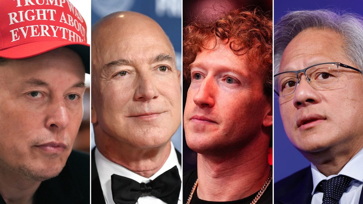5 tech bosses took a combined $26: billion wealth hit in Thursday's AI sell-off
