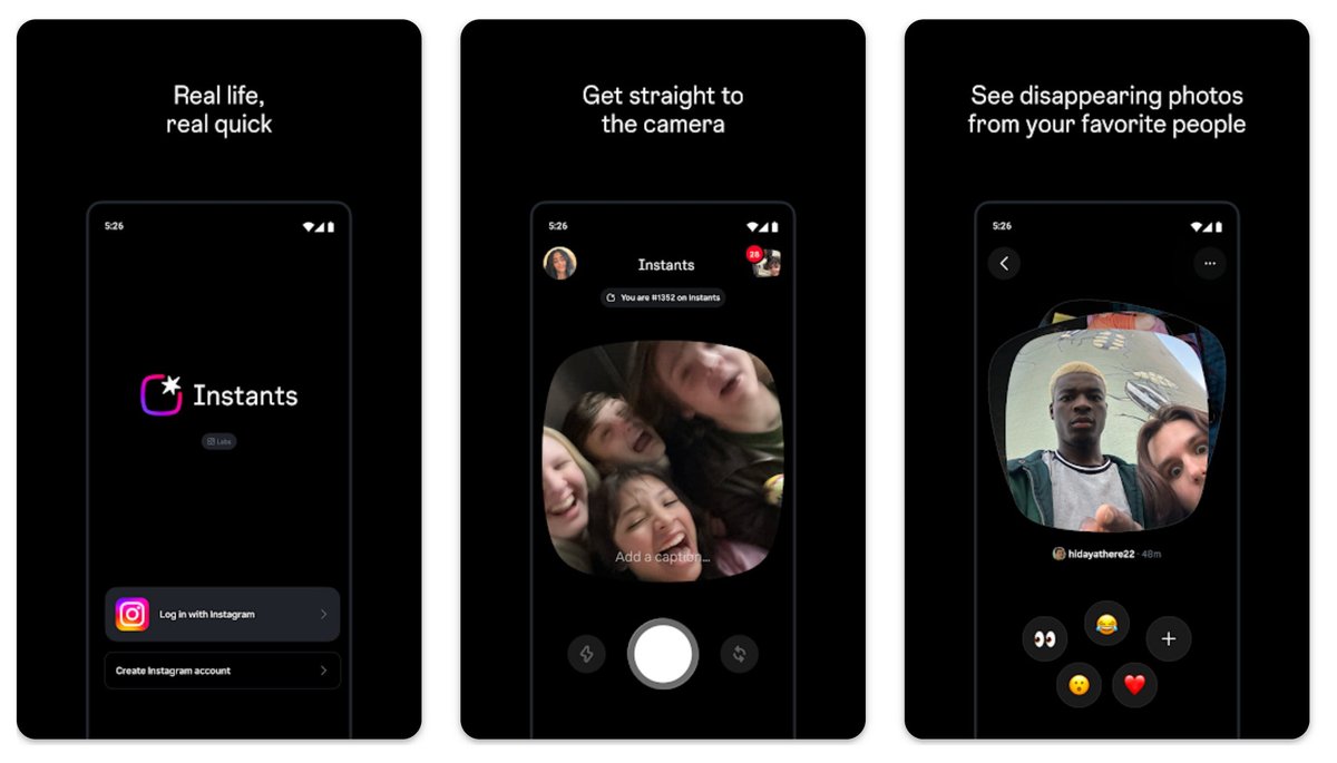 Instagram is rolling out a new app: that's a mix of Snapchat and BeReal